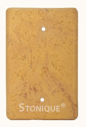 Stonique® Blank Switch Plate Cover in Honey Gold